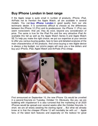 buy iphone london in best range