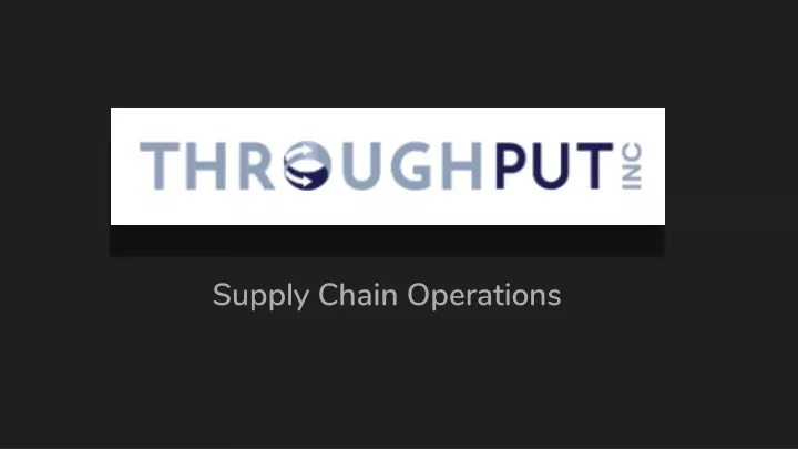 supply chain operations
