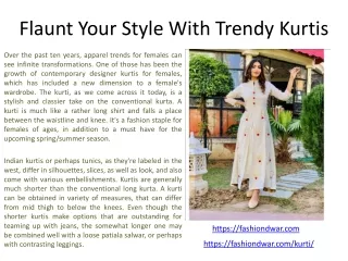 flaunt your style with trendy kurtis