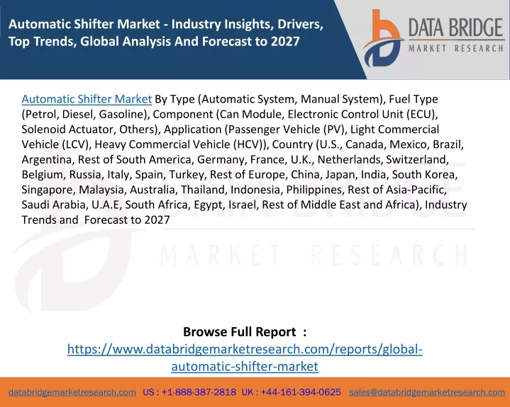 automatic shifter market industry insights
