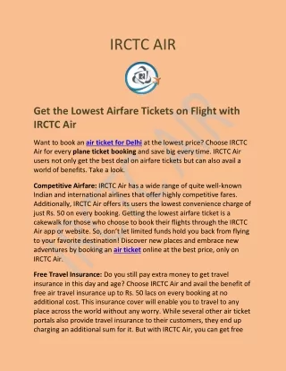 irctc air
