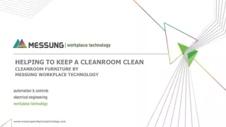 HELPING TO KEEP A CLEANROOM CLEAN