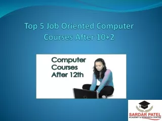 Top 5 Computer Courses After 10 2