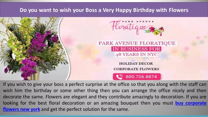 do you want to wish your boss a very happy