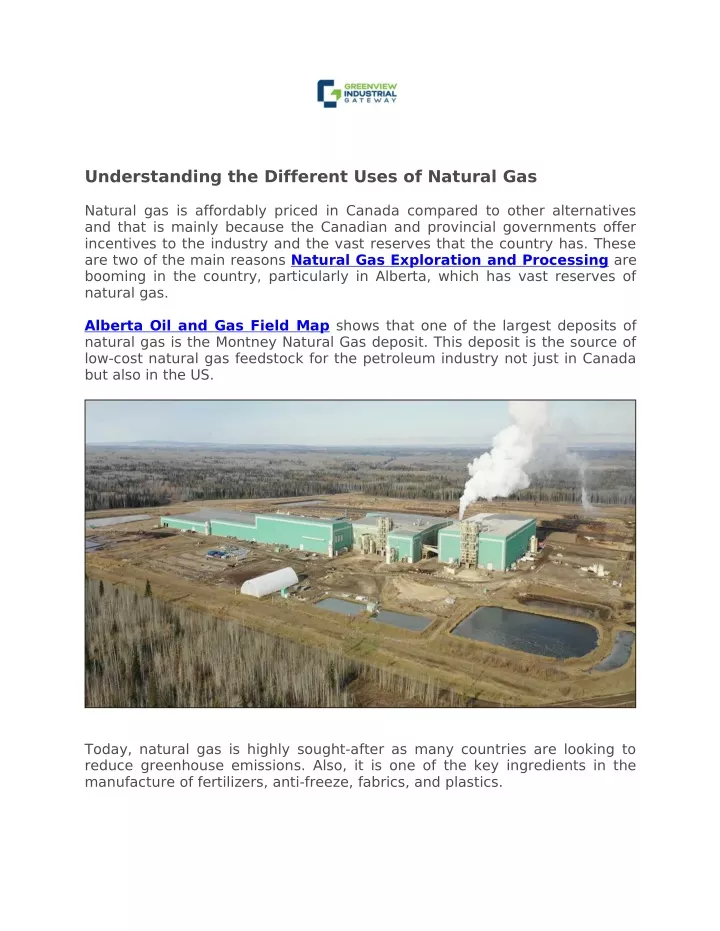 understanding the different uses of natural gas