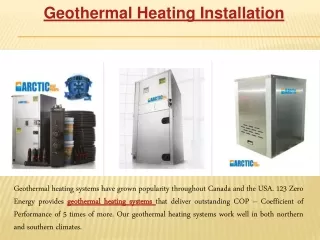 Geothermal Heating Installation