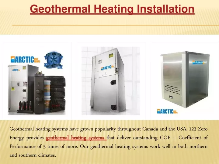 geothermal heating installation