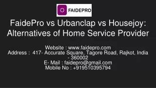 FaidePro vs Urbanclap vs Housejoy_ Alternatives of Home Service Provider