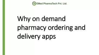 why on demand pharmacy ordering and delivery apps