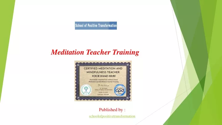 meditation teacher training