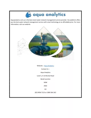 Aqua Analytics  Aquaanalytics.com.au