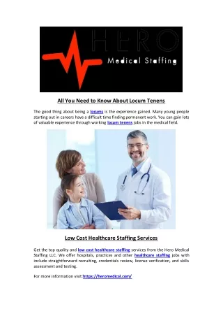 all you need to know about locum tenens