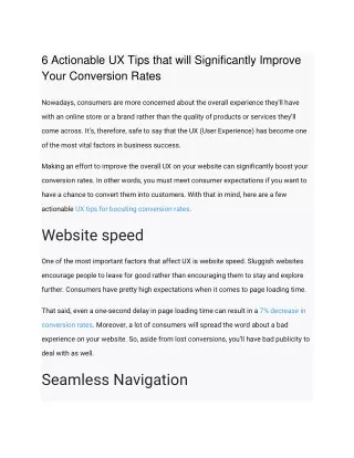 6 actionable ux tips that will significantly
