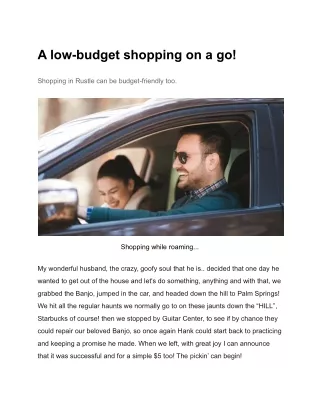 a low budget shopping on a go