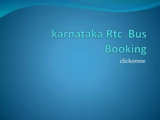karnataka Rtc  Bus  Booking clickonme