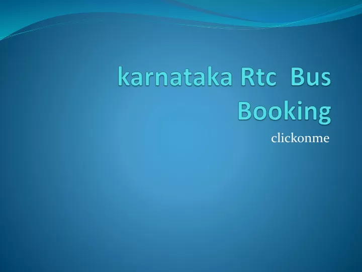 karnataka rtc bus booking
