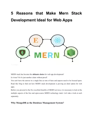 5 reasons that make mern stack