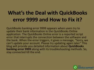 what s the deal with quickbooks error 9999 and how to fix it