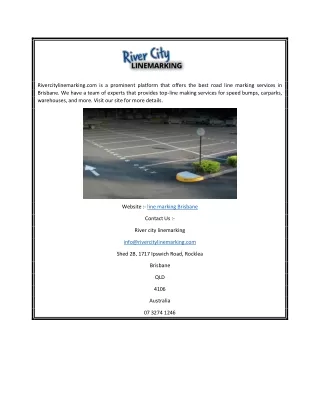 rivercitylinemarking com is a prominent platform