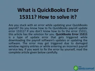 what is quickbooks error 15311 how to solve it