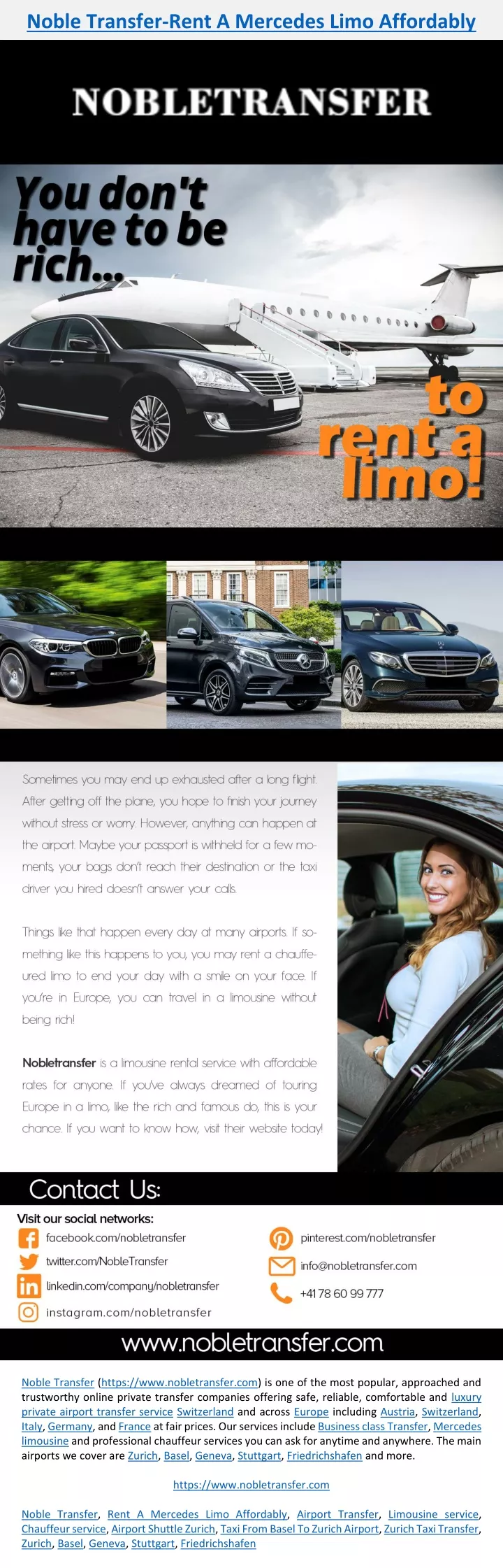 noble transfer rent a mercedes limo affordably