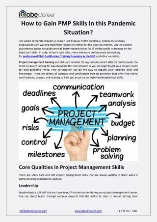 how to gain pmp skills in this pandemic situation