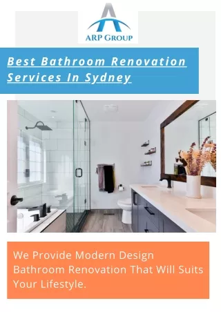 Get the Best Bathroom Renovation Services in Sydney