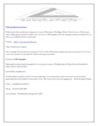 video production services professional video