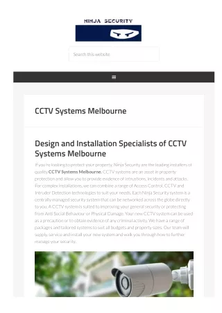 CCTV Systems Melbourne