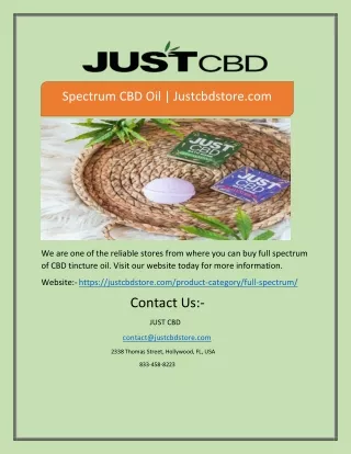 spectrum cbd oil justcbdstore com