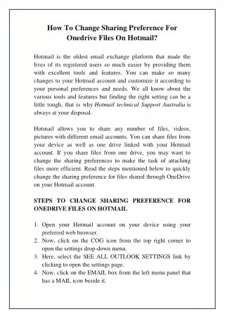 how to change sharing preference for onedrive