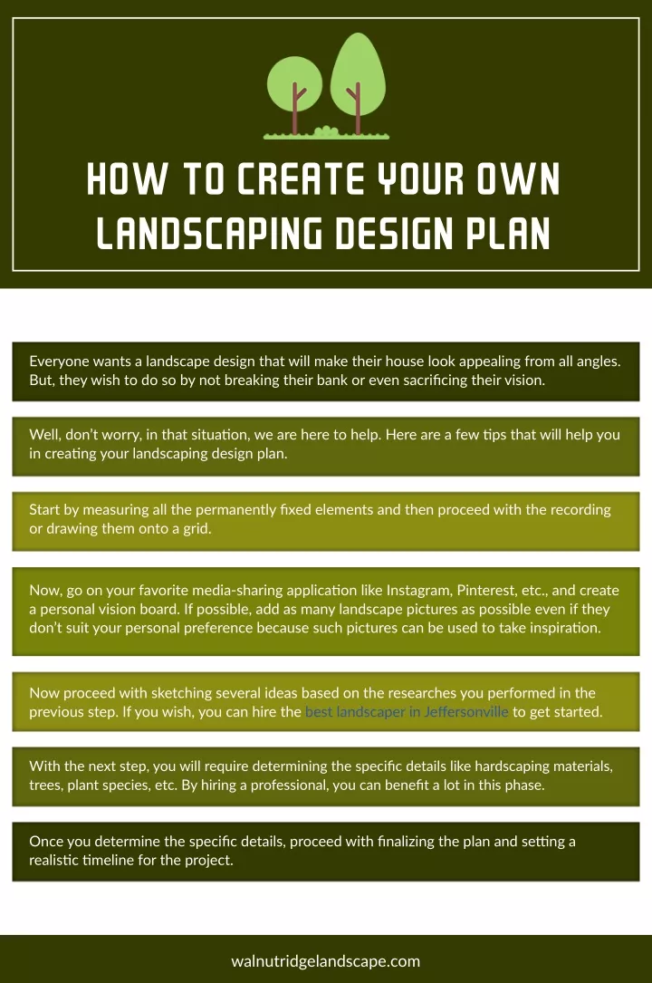 how to create your own landscaping design plan