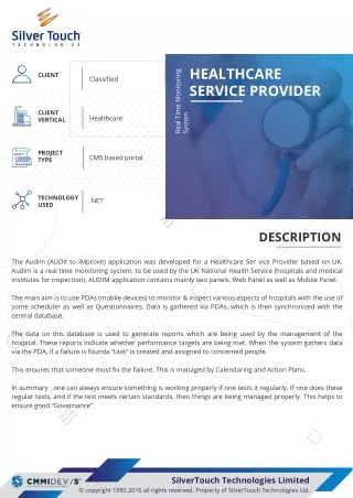 Healthcare software provider - Silver Touch