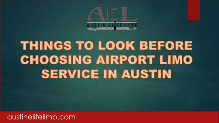 things to look before choosing airport limo