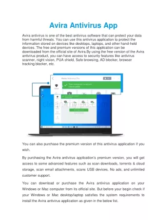avira antivirus app