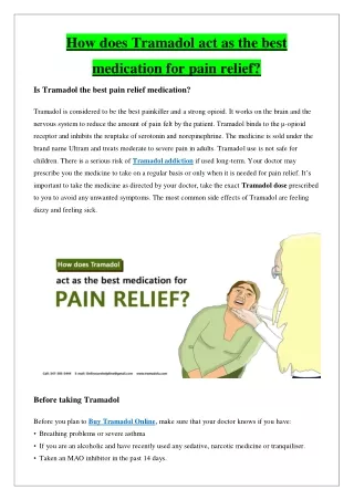 how does tramadol act as the best