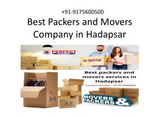 91-9175600500 Best Packers and Movers Company in Hadapsar