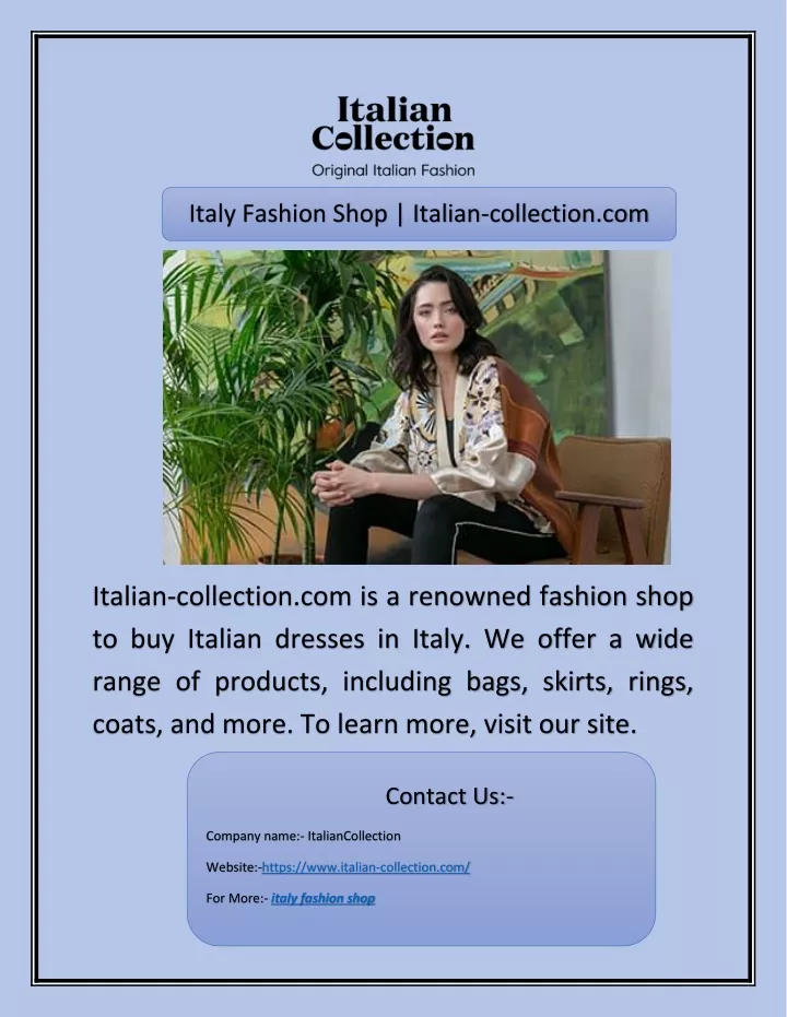 italy fashion shop italian collection com