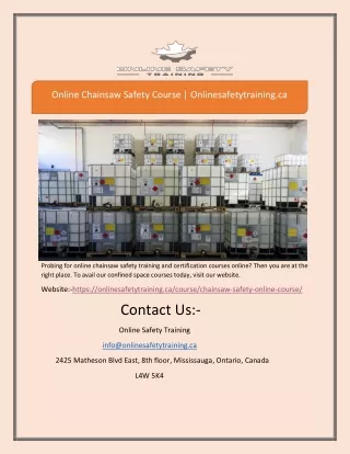 online chainsaw safety course