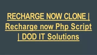 recharge now clone recharge now php script