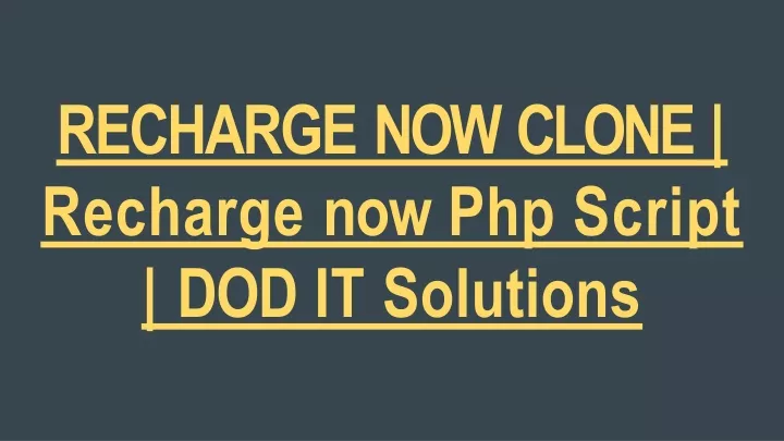 recharge now clone recharge now php script