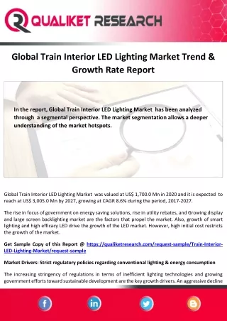 global train interior led lighting market trend