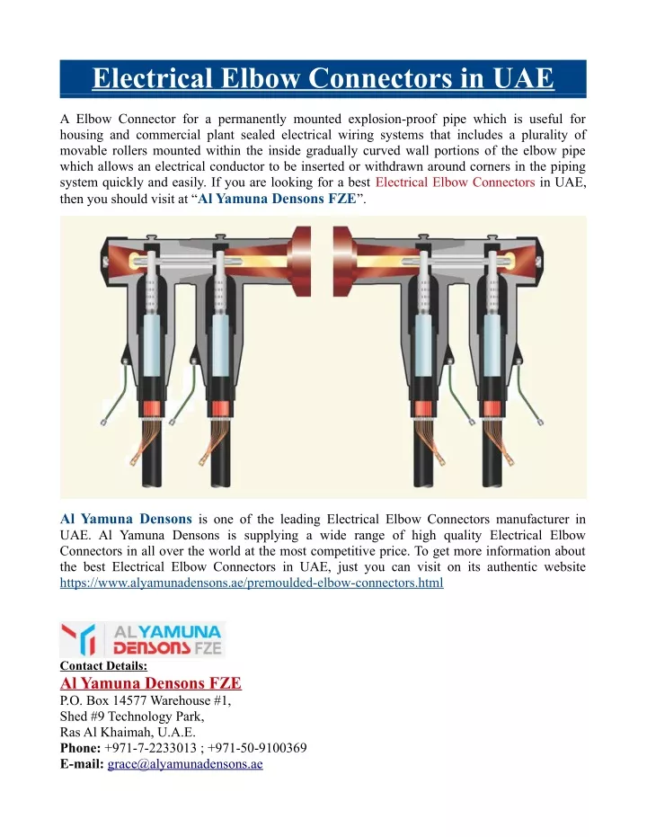 electrical elbow connectors in uae