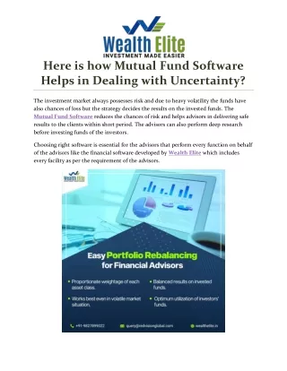 here is how mutual fund software helps in dealing