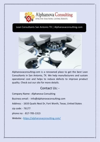 lean consultants san antonio