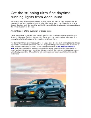 Get the stunning ultra-fine daytime running lights from Aoonuauto