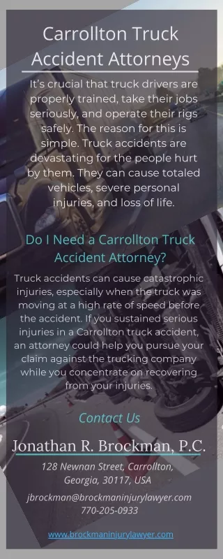 Carrollton Truck Accident Lawyers