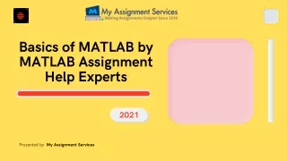 Basics of MATLAB by MATLAB Assignment Help Experts