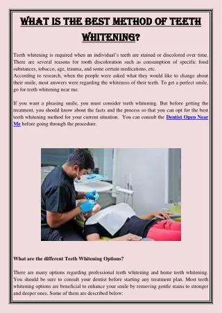what is the best method of teeth what is the best