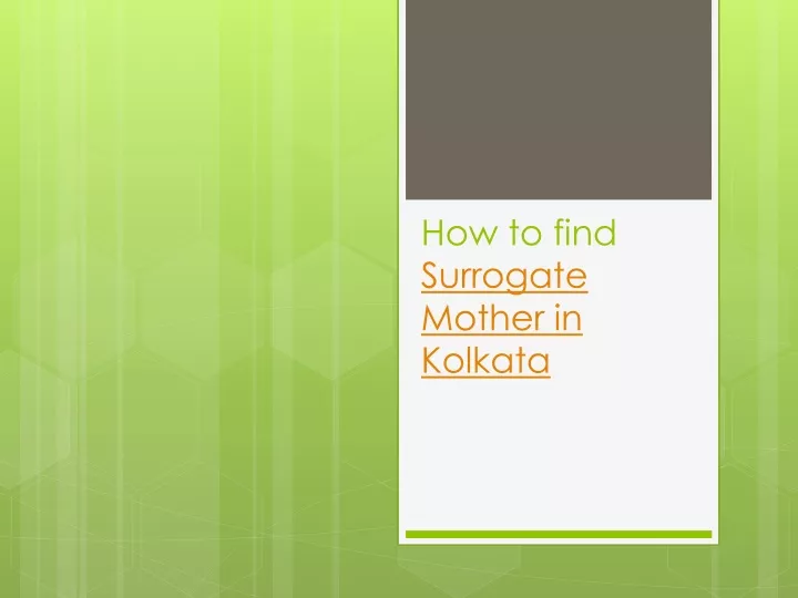 how to find surrogate mother in kolkata
